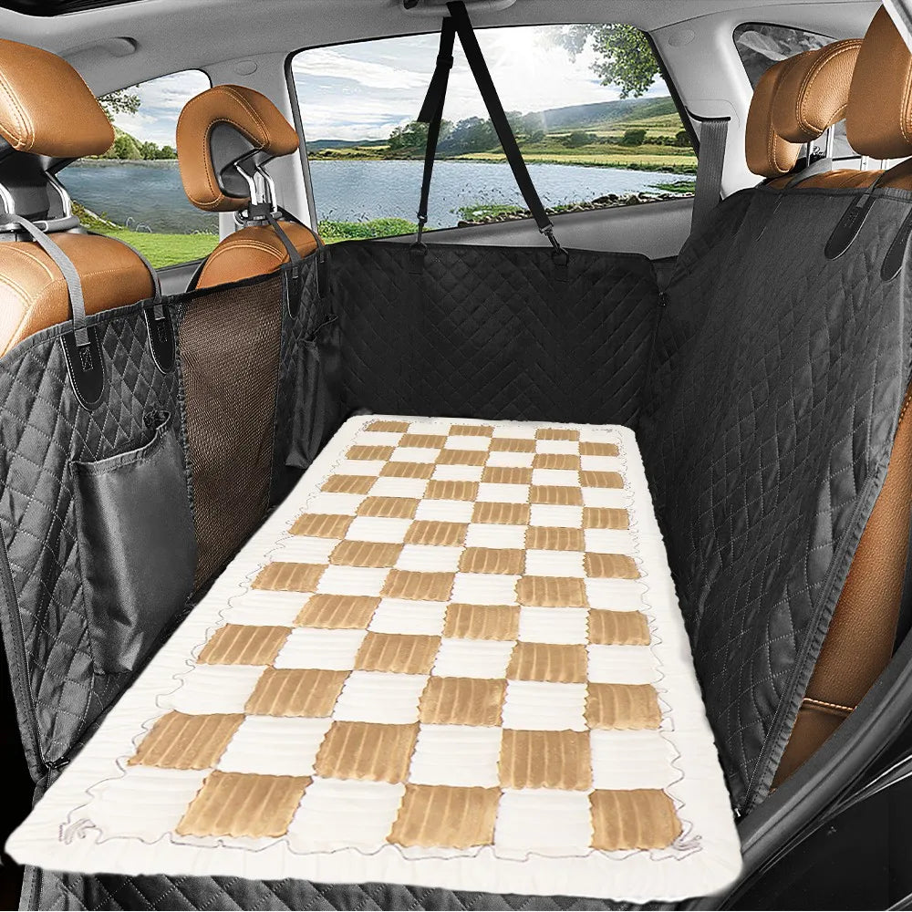 Plush Travel Bed – Washable Car Mattress for Stress-Free Pet Trips